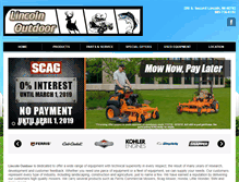 Tablet Screenshot of lincolnoutdoorcenter.com